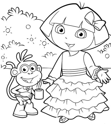 Dora Coloring Pages Free Printable